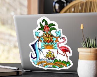 バハマ国章ステッカー キスカットビニールデカール