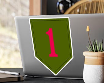 第1歩兵師団 ビッグ・レッド・ワン ステッカー キスカット ビニールデカール