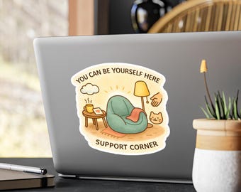 Support Hoek loungestoel sticker | Kiss-cut vinyl sticker