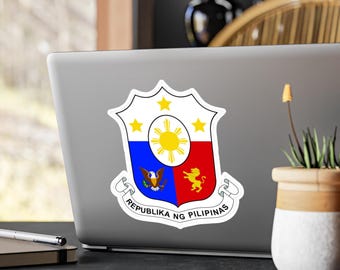 Filippijnse wapenschild kiss-cut vinyl sticker | Sticker Republika ng Pilipinas