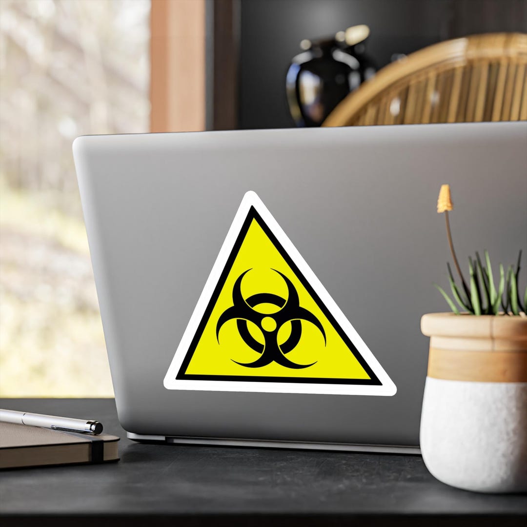 Biohazard Warning Vinyl Decal Kiss-cut Vinyl Decals | Danger Symbol ...