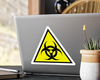 バイオハザード警告ビニールデカール キスカットビニールデカール | 危険シンボルステッカー