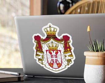 Servisch wapenschild kiss-cut vinyl sticker | Sticker embleem