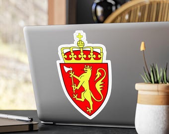 Sticker Noorse wapenschildschild | Vinylsticker: