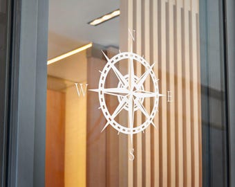 Nautical Compass Rose Sticker | Die-Cut Sticker