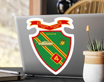4th Tank Battalion USMC Marine Sticker Kiss-Cut vinyl sticker