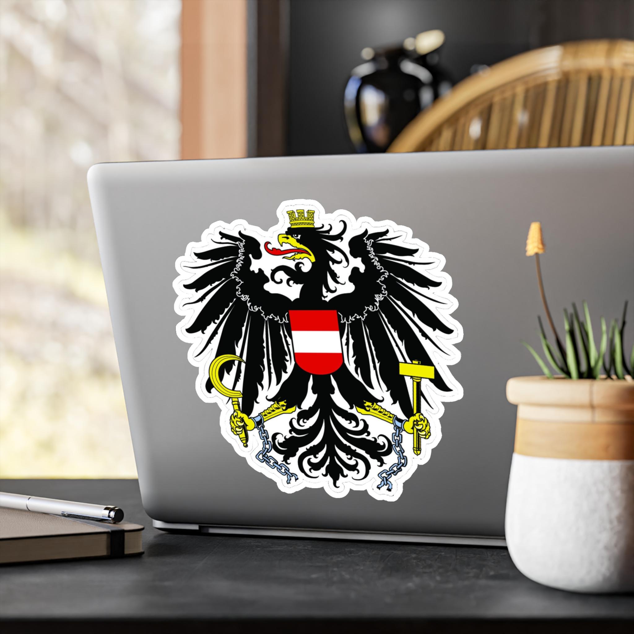 Austrian Coat of Arms Sticker Kiss-cut Vinyl Decal | Austria Flag AUT ...