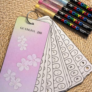 Color chart / Guangna 288 / Mystery coloring page / Acrylic markers