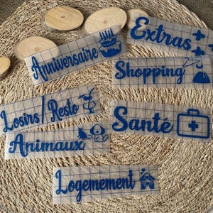 ETICHETTE CON DISEGNI! Buste / personalizzate in vinile A7 / A6 / Raccoglitore economico / Risparmio / Gestione denaro / Budget / busta