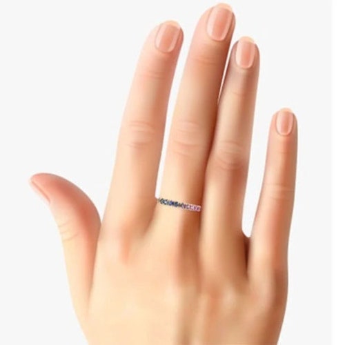 Multi Color shops Eternity Ring, Eternity Wedding Band, Full-Eternity Band,Multi color Band Ring,Women Eternity Ring,Anniversary Gift,Gift for Her