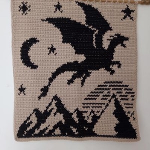 Crochet Pattern | The Dragon Wall Hanging | Tapestry Crochet Pattern | The Dragon Crochet Pattern | Instant Download | PDF