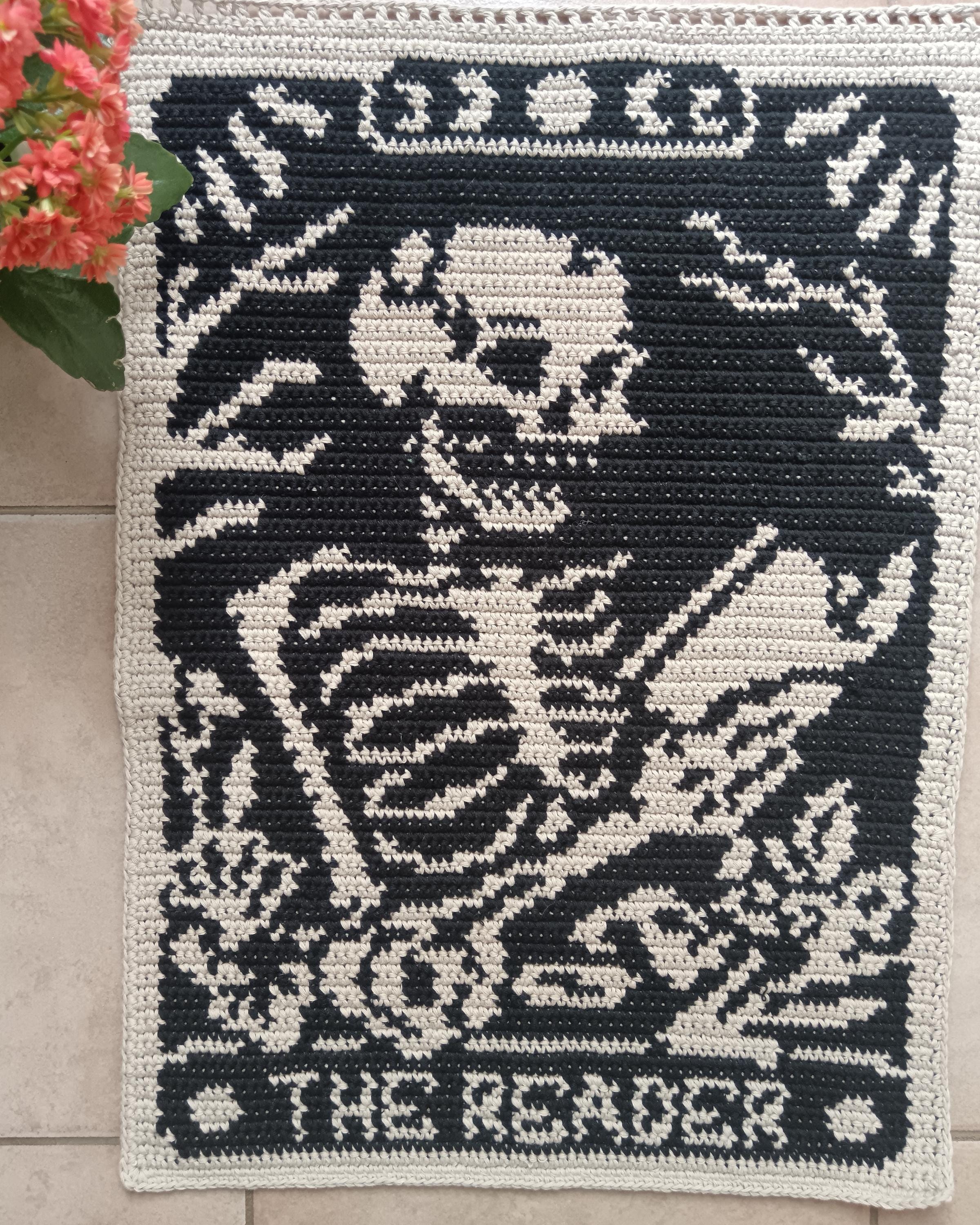 34 Witchy Crochet Patterns for Spooky, Celestial, and Gothic Makes 20 Crochet Pattern Tarot The Reader Wall Hanging Tapestry