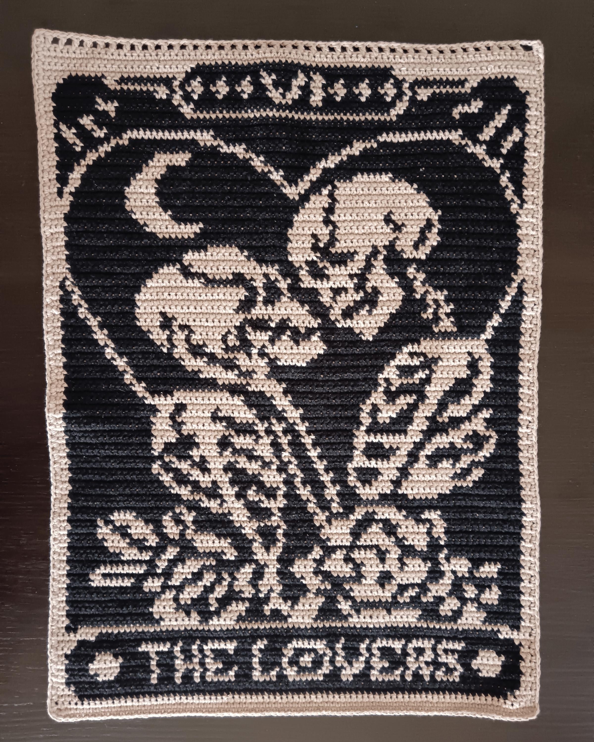 34 Witchy Crochet Patterns for Spooky, Celestial, and Gothic Makes 19 Crochet Pattern Tarot Lovers Wall Hanging Tapestry