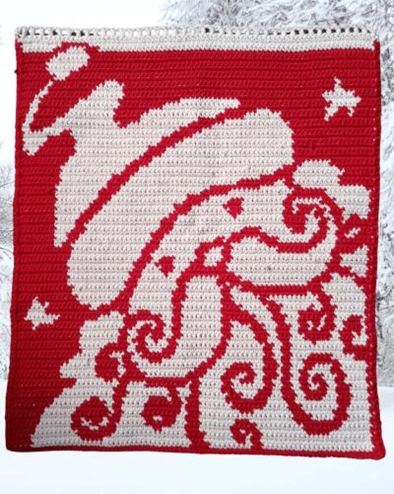 Crochet Pattern |  Santa Claus Wall Hanging | Tapestry Crochet Pattern | Santa Claus Crochet Pattern | Instant Download | PDF