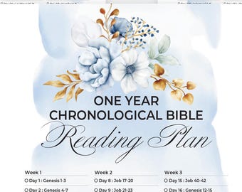 Plantilla imprimible de guía de estudio bíblico, diario de lectura bíblica cronológica, mapa de versículos bíblicos en azul, libro de estudio de las Escrituras, resumen bíblico