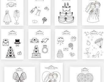 Kids Wedding Activity Pack Wedding Activity Book Coloring Book for Kids Reception Table Activities Booklet Marriage Games PRINTABLE Digital