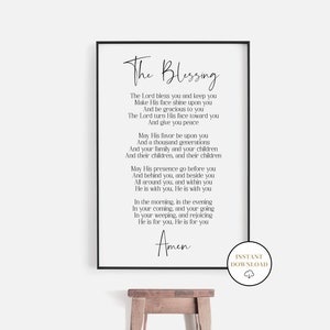 The Blessing Song Kari Jobe, May His Favor Be Upon You, Printable Bible Verse, Scripture Song Sign, Christian Wall Art Decor, Scripture Sign image 1