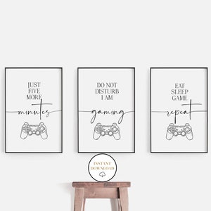 Gaming Prints, Printable Games Room Decor, Print for Bedroom, Gamer ...