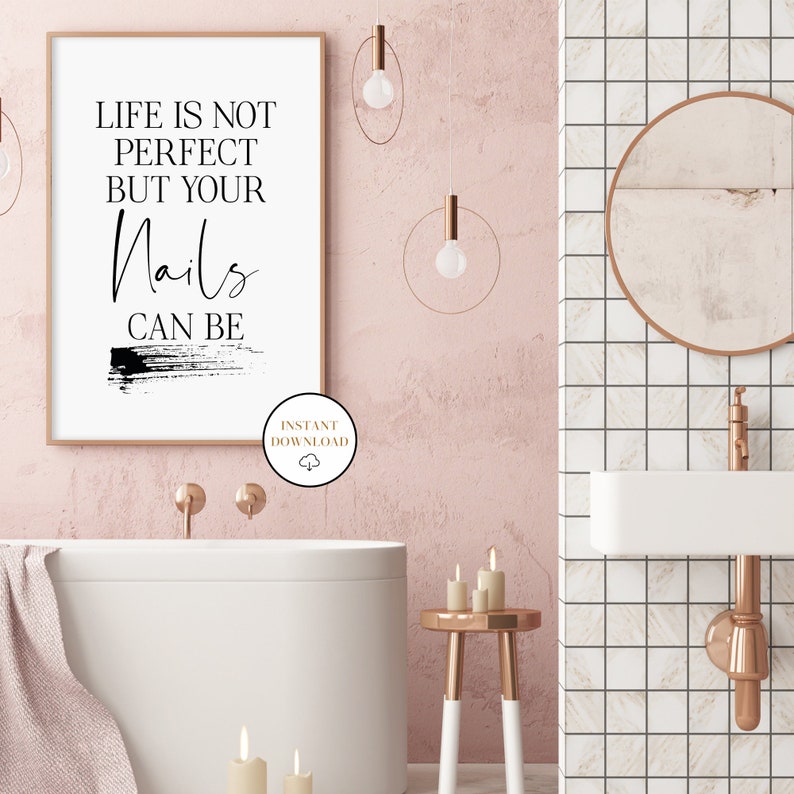 Nail Polish Print Nail Salon Art Cosmetics Nail Art Beauty Etsy