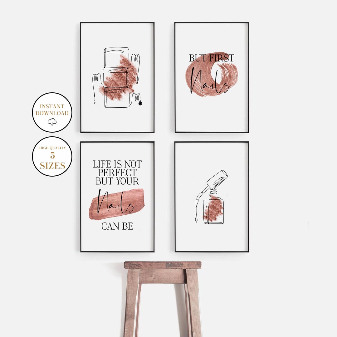 Nail Polish Print, Nail Salon Art, Cosmetics Nail Art, Beauty Salon