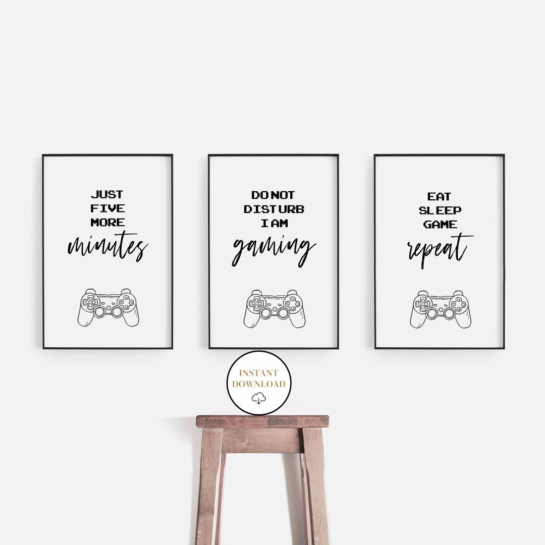 Gaming Wall Art, Gaming Prints Set, Printable Games Room Decor, Gaming Prints, Print for Bedroom