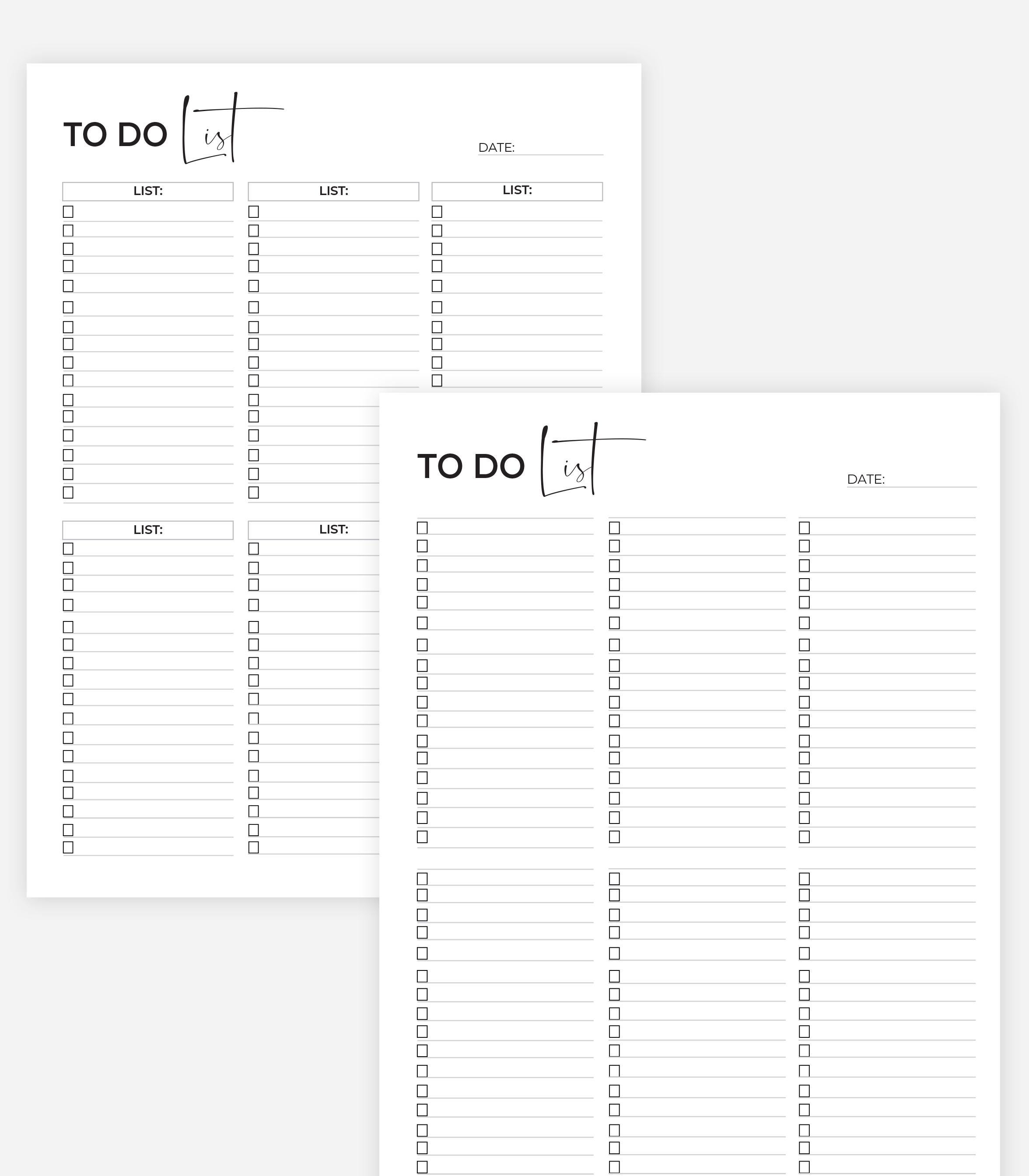 To Do List Printable, Task List Pdf, Simple Checklist Template, Blank ...