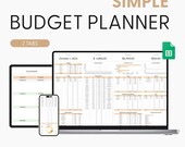 Excel Monthly Savings and Expenses Budget Spreadsheet Weekly Income Bills Debt Tracker Personal Financial Organizer Biweekly