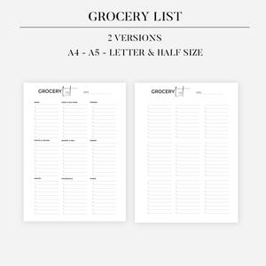 Editable ADHD Meal Planning Bundle, Meal Builder & Time Savers, Printable Templates for Grocery List, Kitchen Inventory, Use Soon Tracker