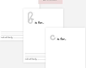Blank Alphabet Book, Baby's First ABC Book, Baby's First Alphabet Book, Coloring Pages, Coloring Book, 4 Sizes Included, Instant Download