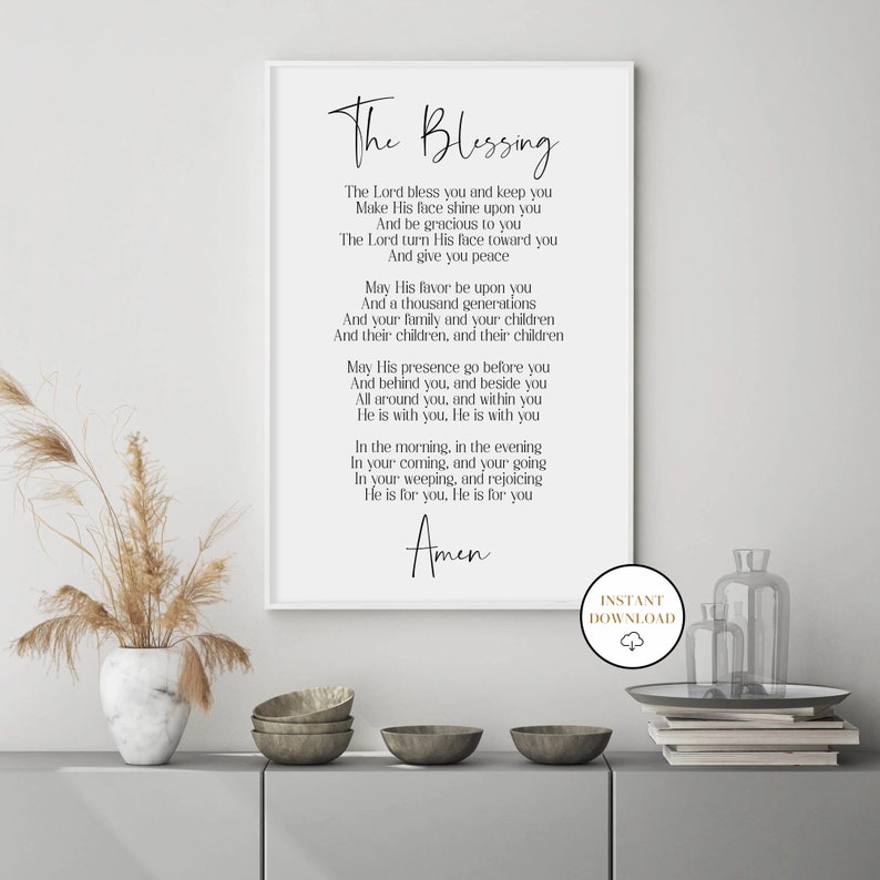 The Blessing Song Kari Jobe, May His Favor Be Upon You, Printable Bible Verse, Scripture Song Sign, Christian Wall Art Decor, Scripture Sign image 7