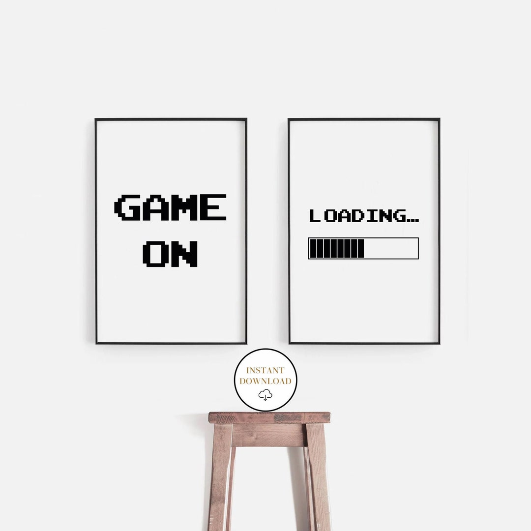 Gaming Wall Art, Game Decor, Printable Gaming Decor, Game On, Gaming
