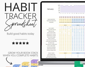 Ultimate Habit Tracker, Google Sheets, Monthly Habit Tracker, Routine Tracker, Habit Planner, Weekly Habit Tracker, Annual Habit Tracker