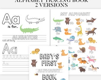 26 ABC Phonics Tracing Cards. Preschool- Kindergarten Handwriting and Phonics Printable Activity Worksheets Printable Tracing Alphabet Pages