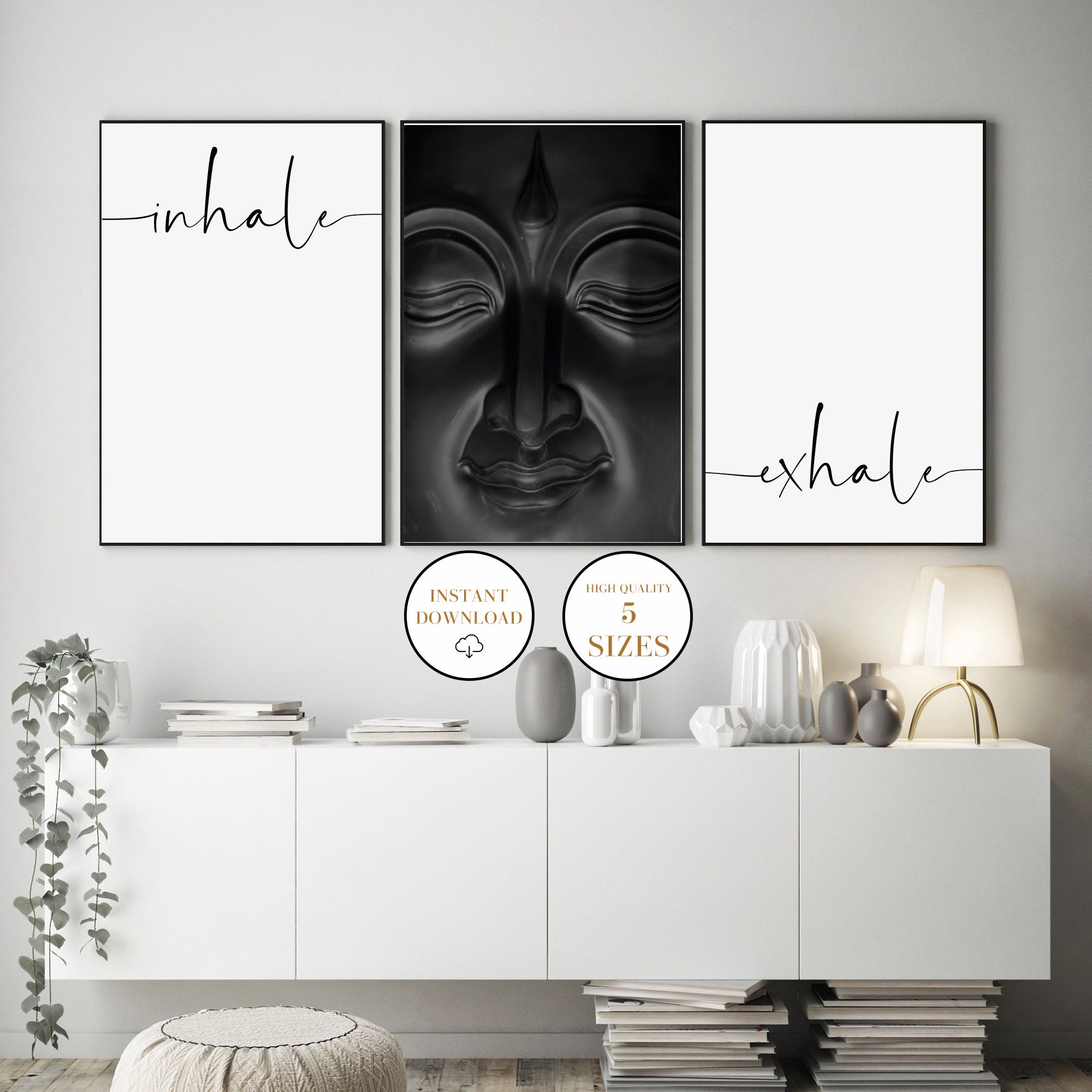 Inhale Exhale Wall Art Master Bedroom Printable Wall Art Etsy