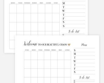 Maandelijkse maaltijdplanner afdrukbaar landschap, 30 dagen menuplanner, voedselplanner, gezondheid en fitness, dieetplanner, menuplanner, maaltijdplanning pdf