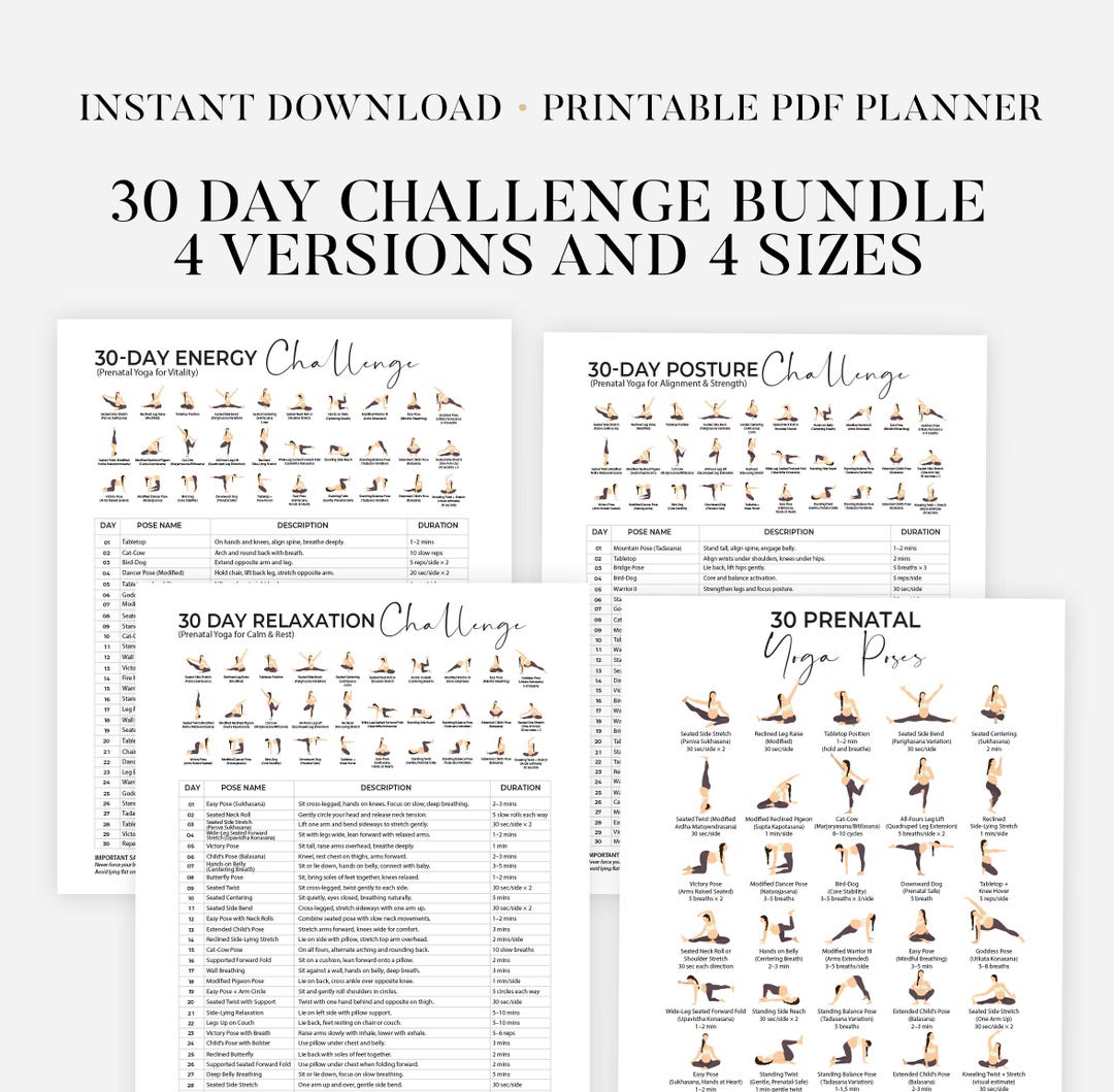 Prenatal Exercise Guide, Prenatal Yoga, Pregnancy Workout Plan ...