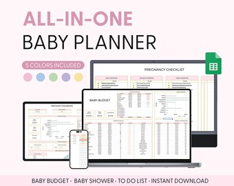 BLACK FRIDAY Planner digitale per la gravidanza per neomamme, diario della gravidanza con collegamenti ipertestuali per appunti utili, suggerimenti per la stampa del planner per neonati, libro per neonati