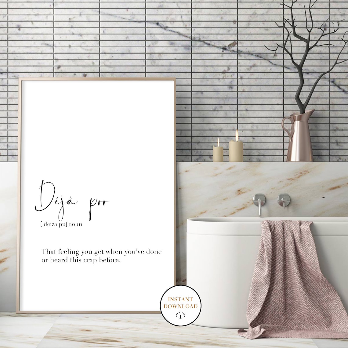 Modern Bathroom Wall Decor Printable Bathroom Prints Set Etsy