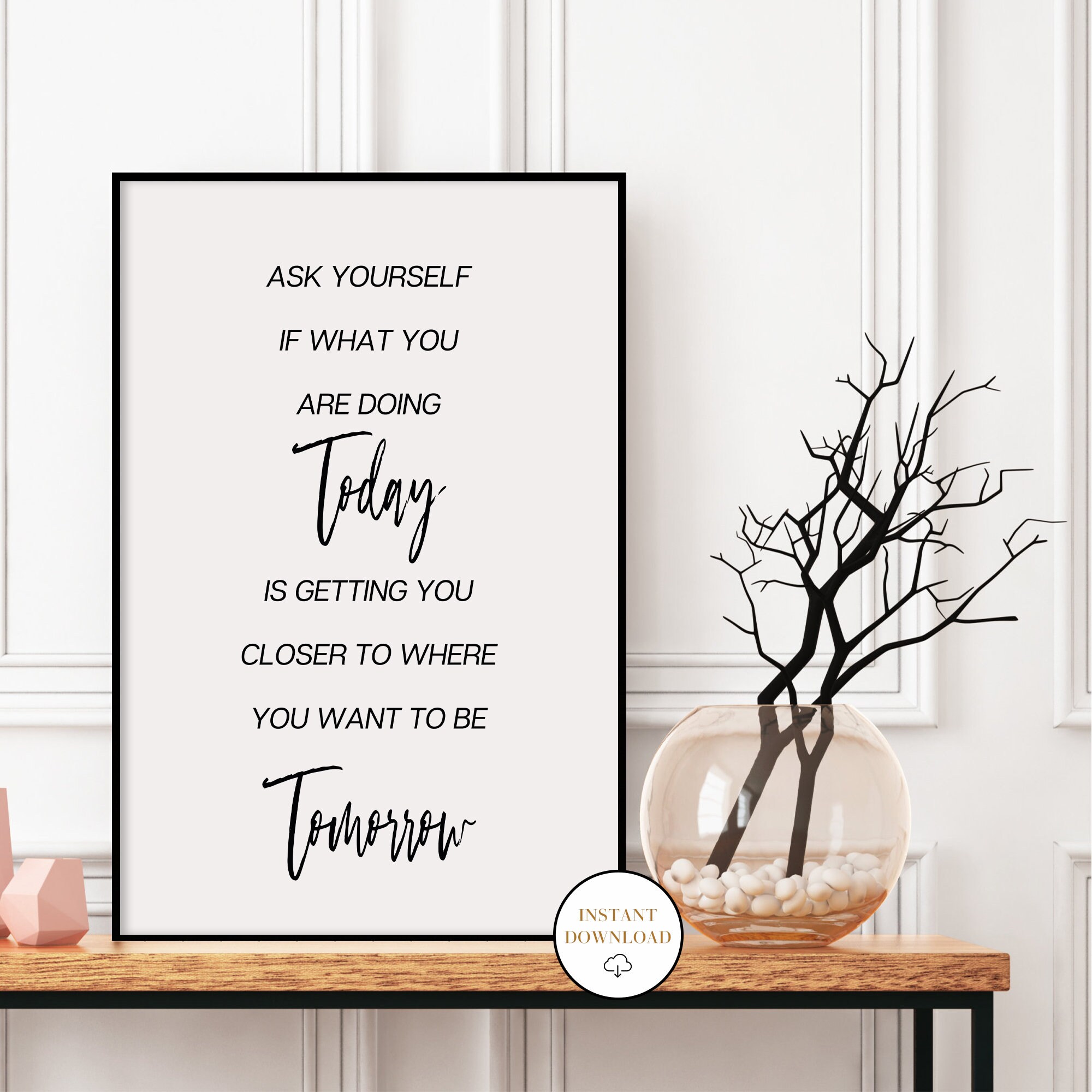 Ask Yourself Printable Home Decor Inspirational (Download Now) 