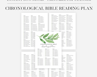 Plantilla imprimible de guía de estudio bíblico, diario de lectura bíblica cronológica, mapeo de versículos bíblicos sobre vegetación, libro de estudio de las Escrituras, resumen bíblico