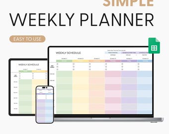 2026 Editable Planner Google Sheets Plan Digital Planner Spreadsheet Daily Weekly Agenda Daily Weekly Calendar Digital Daily Schedule Plan