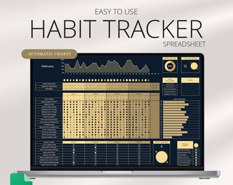 Ultimate Habit Tracker, Google Sheets, Monthly Habit Tracker, Routine Tracker, Habit Planner, Weekly Habit Tracker, Annual Habit Tracker