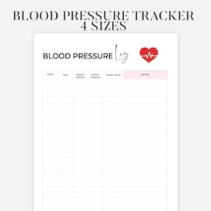 Blood Pressure Log Printable Blood Pressure Chart, Blood Pressure Tracker Sheet, Weekly Blood Pressure Log, BP Chart, Instant Download PDF