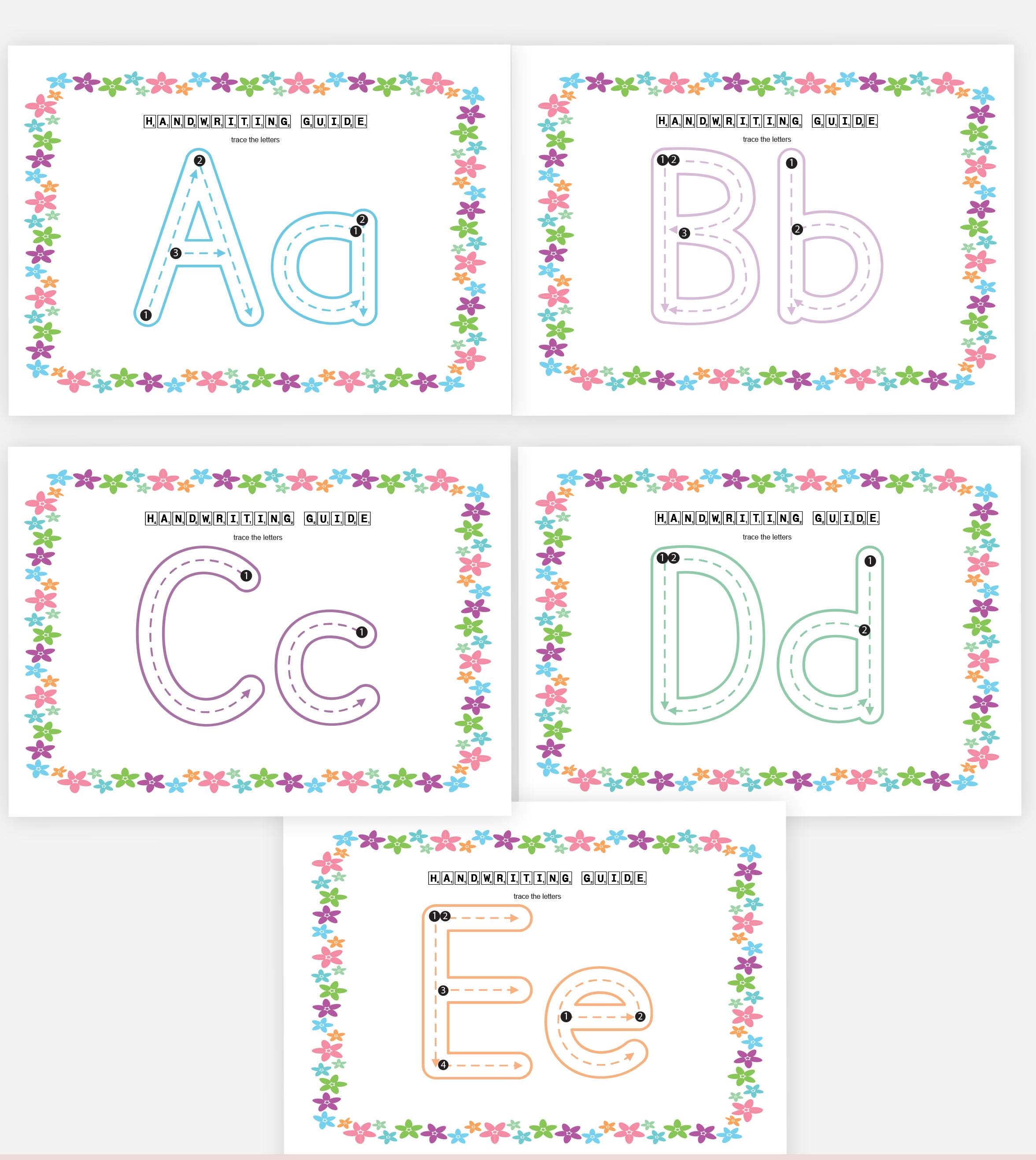 Tracing Letters Printable Pdf, Uppercase, Lowercase, Alphabet Tracing ...