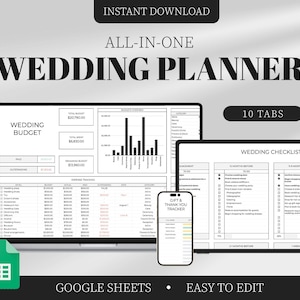 The Ultimate Wedding Day, Wedding Planning Spreadsheet, Google Sheets, Wedding Checklist, Wedding Budget Spreadsheet, Wedding To Do Timeline