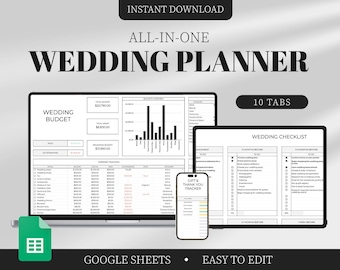 Le jour du mariage idéal, feuille de calcul de planification de mariage, feuilles de calcul Google, liste de contrôle de mariage, feuille de calcul budgétaire de mariage, calendrier des tâches à faire pour le mariage