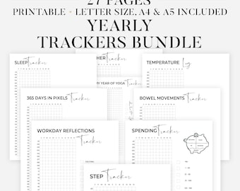 Ultimate journal bundle, 2026 journal pages printable, Yearly trackers, Bullet printable, Digital journal, Monthly trackers, Bullet journal