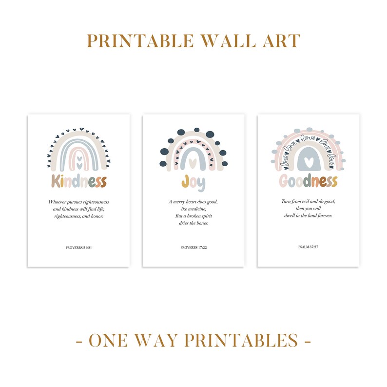 Fruit of the Spirit Nursery Wall Art the Fruits of the Spirit Etsy