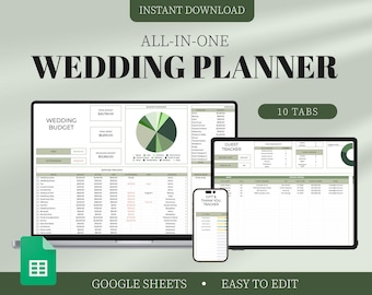 Le jour du mariage idéal, feuille de calcul de planification de mariage, feuilles de calcul Google, liste de contrôle de mariage, feuille de calcul budgétaire de mariage, calendrier des tâches à faire pour le mariage