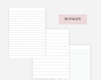 Dot Grid Papier Bundle zum Ausdrucken, Dot Grid Papier, liniertes Papier, Millimeterpapier, Notebook Papier, gepunktetes Papier, A5, A4, US Letter, PDF Planer Seite